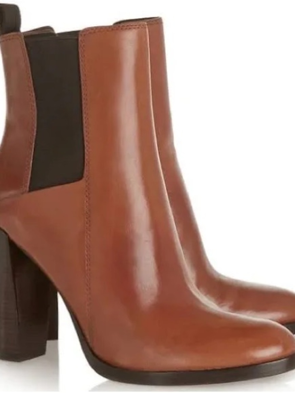 Alexander Wang Brown Leather Thea Heeled Ankle Boots